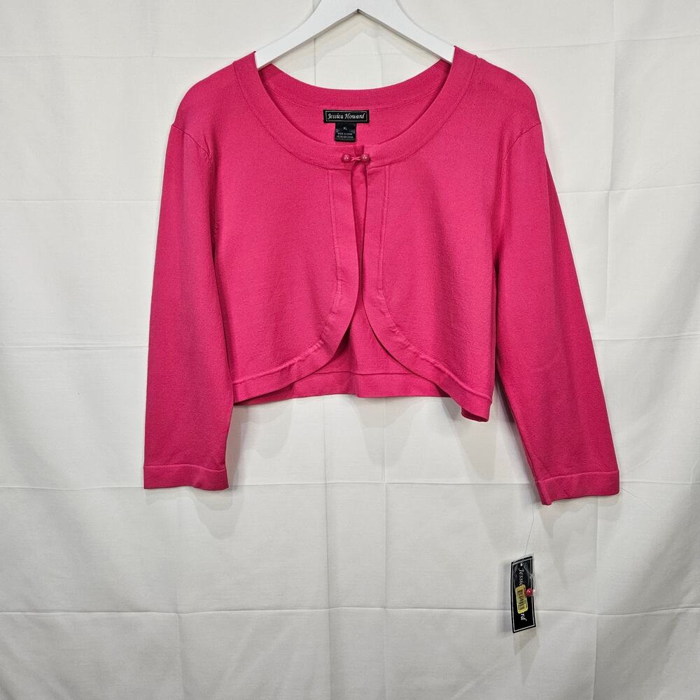 Jessica Howard Pink Crop Sweater Juniors XL